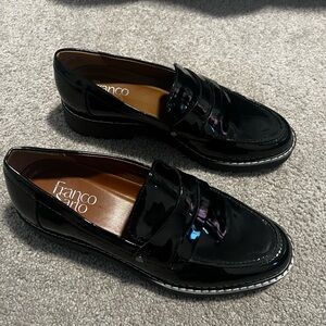 Franco Sarto Shiny Black Loafers